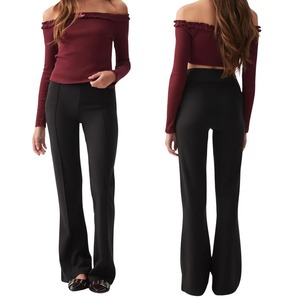 กางเกงโยคะผ่าข้างสำหรับผู้หญิง ราคาโรงงาน ยืดหยุ่นสูง กางเกงเลกกิ้งทรงบาน กางเกงขายาวทรงกว้าง รับผลิตแบรนด์ตามสั่ง - Product Image 2