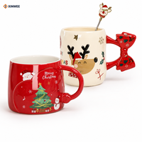Série de tasses à café en céramique personnalisées pour Noël, OEM ODM, fournisseur d'usine pour les commandes en gros de cadeaux de fin d'année