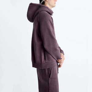Conjunto de Sudadera con Capucha y Pantalones Acampanados de 400 GSM, Ecológico, Transpirable, Estilo Urbano, para Invierno - Product Image 2