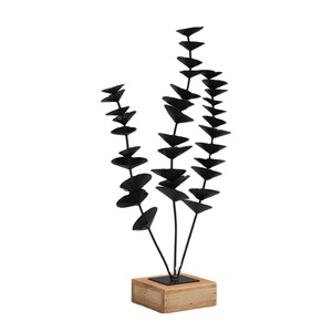 Sculpture en forme de feuille de fer en nouveau métal fini antique derniers ornements pour la décoration de la maison décor de table d'appoint toute occasion - Product Image 1