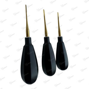 Último Set Premium de Cuidado Radicular Dental, Elevador de Raíces de 3 Piezas (2, 3, 4 mm) con Recubrimiento Dorado, Implantes Manuales Quirúrgicos Clase I CE - Product Image 5