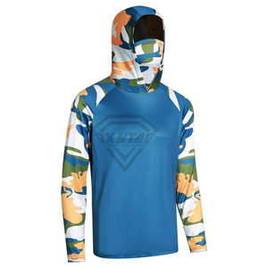 Hoodie de pêche personnalisé avec protection UV pour homme, respirant, imprimé camouflage, UPF 50+, protection solaire, vêtements de sport d'extérieur - Product Image 1