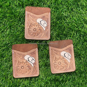 ที่ใส่บัตรเอทีเอ็มสำหรับทุกเพศ, ที่ใส่บัตรหนังแท้สไตล์ตะวันตกดีไซน์เนอร์แกะสลักด้วยมือขายดีใหม่ - Product Image 3