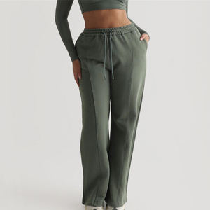 Women's Athletic Sweatpants <b>High</b> Waist Fleece Jogger Pants Custom Private Label Gym Running Casual Wear For Woman - Product Image 3