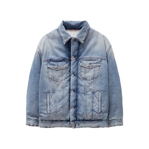 Nouvelle arrivée Veste en jean pour homme douce, respirante, écologique, coupe-vent, col rabattu pour l'hiver, service OEM - Product Image 1