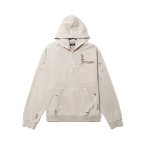 Stylish Everyday Distressed Hoodie For Men Casual Street Sweatshirt With Soft Cotton <b>Blend</b> - Product Image 1