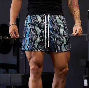 กางเกงขาสั้นตาข่ายแบบใหม่สำหรับผู้ชาย กางเกงขาสั้นตาข่ายตะเข็บภายใน ระบายอากาศได้ดี ลายงู กางเกงขาสั้นตาข่ายผู้ชาย - Product Image 5