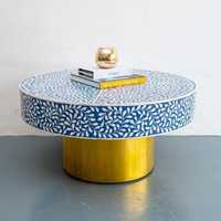 Table basse contemporaine en os incrusté, table centrale de luxe faite à la main, décoration moderne pour la maison, table basse traditionnelle en os incrusté, faite à la main