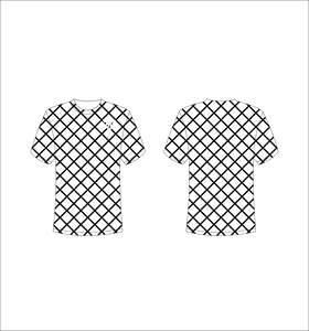 Men's Short Sleeve <b>Geometric</b> Pattern T <b>Shirt</b> O-Neck Regular Fit Casual Breathable Polyester Tee With Front Logo Print - Product Image 1