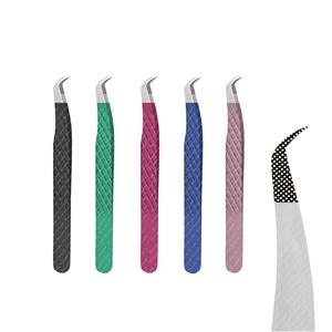 Pince à épiler d'extension de cils de haute qualité en forme de bec d'oiseau disponible dans toutes les couleurs et tailles - Product Image 5