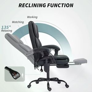 Sedia da Ufficio Comoda in Pelle Sintetica PU con Meccanismo di Regolazione Manuale, Nessuna Spedizione nei Fine Settimana - Product Image 2