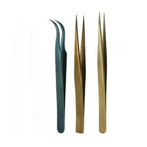 แหนบต่อขนตาสแตนเลสคุณภาพสูงสีชมพู ยี่ห้อ MAHFOOZ INSTRUMENTS ชุดขายส่งสำหรับร้านเสริมสวย รับทำโลโก้ตามสั่ง - Product Image 5