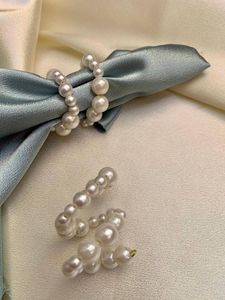 <b>Silver</b> Metal Bow Knot <b>Napkin</b> Rings Modern Design Eco-Friendly Durable Round Shape Table Decoration for Wedding Dining Setting - Product Image 6