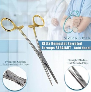 Stainless Steel Manual Surgical Kit Hemostat Forceps Straight Curved Locking <b>Clamps</b> Artery Forceps Medical Instruments - Product Image 2
