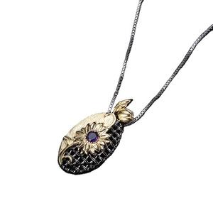 Delle Donne di modo 925 Collana In <span class=keywords><strong>Argento</strong></span> Sterling Forma di Fiore Del <span class=keywords><strong>Sole</strong></span> <span class=keywords><strong>Ciondolo</strong></span> In Platino Oro Rosa Delle Signore Della Collana - Product Image 5