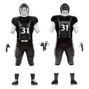 Uniformes Clásicos de Fútbol Americano con MOQ Bajo, Color Sólido, Costuras en Contraste, Costuras Reforzadas, Conjuntos de Equipación Personalizados para Equipos - Product Image 1