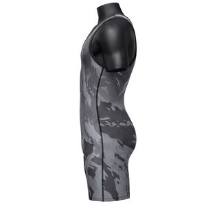 Unisex Camouflage Wrestling Singlet Short UPF 50 Quick Dry Breathable Relaxed <b>Compression</b> Sport Wear High Quality Front - Product Image 4