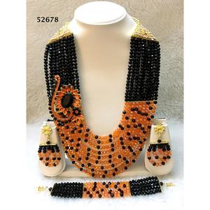 Colección Africana Conjunto de joyas de moda chapadas en oro para ocasiones especiales Bodas Fiestas Compromisos Aniversarios y regalos - Product Image 1
