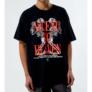 Camisetas de Verano Personalizadas 100% Algodón con Cuello Extendido para Hombre, Estilo Distressed, Oversize, Streetwear, al por Mayor - Product Image 1