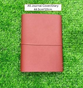 Carpeta de Viaje de Cuero Vacuno Rojo de Lujo, Tamaños A5 y A6, Protector de Cuaderno Ejecutivo, Cubiertas de Cuaderno Hechas a Mano con Cuero Curtido de Primera Calidad - Product Image 2