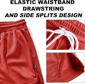ซีรีส์ Elite Pro-Mesh: กางเกงขาสั้นสำหรับฝึกซ้อมกีฬาประสิทธิภาพสูง สีแดงเข้ม - Product Image 4
