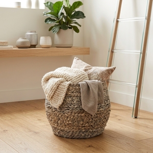 Mosa <b>Basket</b> Woven Jute Storage Bin Braided Natural Fiber Pot Planter Decorative Home Organizer Laundry <b>Plant</b> Holder - Product Image 2