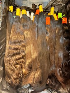 Extensiones de Cabello Humano Ondulado y Liso, Color Marrón, Naturales, Ligeras, Ecológicas, en Paquete a Granel - Product Image 2