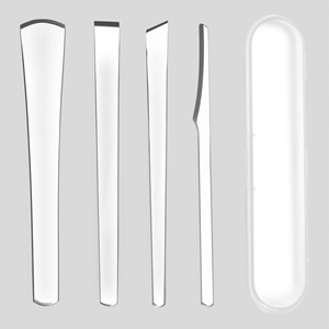 Classic 4-Piece Stainless Steel 3 1 Professional Foot Rasp Ingrown Toenail Removal <b>Kit</b> Double-Sided Pedicure Tools - Product Image 5