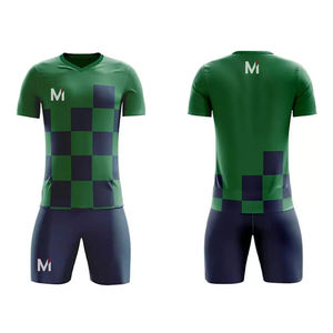 Conjunto de Uniforme de Fútbol Personalizado Premium, Camiseta y Pantalones Cortos Transpirables con Impresión por Transferencia de Calor, Kit Profesional para Equipos, OEM, Tallas Grandes - Product Image 1