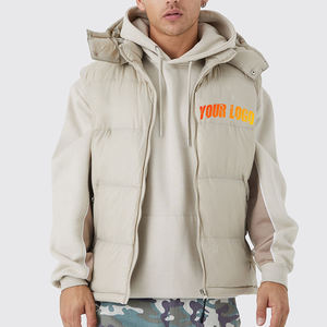 Custom <b>Mens</b> Winter Puffer Bubble <b>Jackets</b> Detachable Sleeves Thick Warm <b>Jackets</b> for <b>Men</b> - Product Image 1