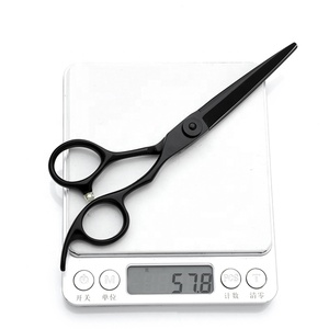 Ciseaux professionnels en acier inoxydable à haute teneur en carbone noir OEM ODM, ciseaux de coiffure, ciseaux de salon, ensemble d'équipement de barbier - Product Image 4