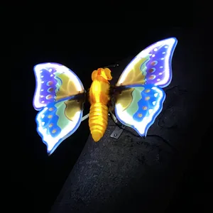 Christmas Holiday Summer Festival Landscape Led Giant Lighted Butterfly Light For Outdoor Decoration Light Wedding Event