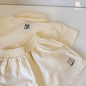 ชุดเสื้อโปโลและกางเกงขาสั้นเด็ก SeunKids ผ้าฝ้าย สไตล์เกาหลี ระบายอากาศได้ดี เหมาะสำหรับฤดูร้อน ผลิตจากโรงงานในเวียดนาม - Product Image 1
