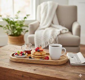 Plateau de service ovale moderne en bois, motif grain de noyer, résistant à la chaleur, léger, planche à fromage pour cérémonies de baptême et anniversaires - Product Image 4