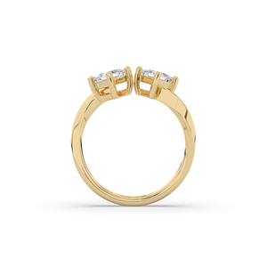 Anillo de Diamante Cultivado en Laboratorio de 0.90Ct, Corte Brillante, Oro de 14K, Ligero y Transpirable, Regalo de Aniversario, Venta al Por Mayor - Product Image 3