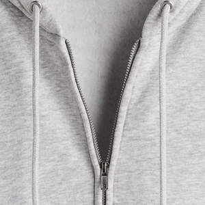 Sudadera con capucha para hombre, 100% algodón, forro polar, cremallera completa, capucha con cordón ajustable, suave, cálida, informal, para invierno, gruesa, ecológica - Product Image 3