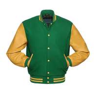 Blouson universitaire pour homme en toile épaisse imprimée, avec fermeture à boutons, design tendance