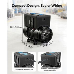 Convertisseur de phase rotatif 2,5 CV 7A 208-240V, onduleur et convertisseur extensible monophasé et triphasé avec une puissance accrue - Product Image 4