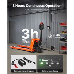 Transpallet Elettrico con Capacità di Carico di 1500 kg, Forche in Acciaio da 48x27 Pollici, Alimentato a Batteria al Litio, Personalizzabile OEM - Product Image 5