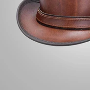 Premium Handcrafted Digital Printing <b>Leather</b> Cowboy Hat Adjustable <b>String</b> European American Style Outdoor Sun Hat Adults Unisex - Product Image 5