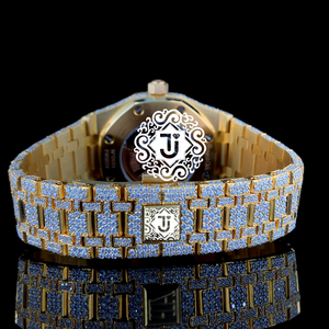 นาฬิกาข้อมือ Dial Moissanite Mechanical ETA สแตนเลสสตีล หรูหรา สำหรับทุกเพศ ขนาด 41 มม. กันน้ำ 3 บาร์ ระบบออโตเมติก พร้อมฟังก์ชั่นวันที่ - Product Image 4