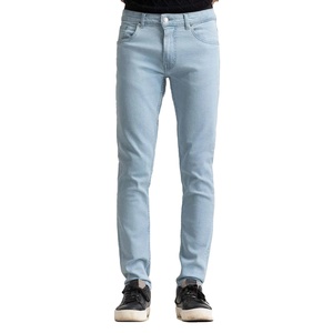 Classic Wash Denim <b>Jeans</b> for <b>Men</b> AutumnWinter Solid Breathable ODM Premium Streetwear - Product Image 1