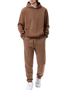 Ensemble de pantalons de jogging à capuche de couleur unie pour hommes vêtements de sport décontractés d'extérieur à la mode survêtement pour hommes sweats à capuche chauds - Product Image 3