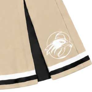 Jupe plissée beige pour femmes et filles, idéale pour la danse, les entraînements, les compétitions, les tenues de sport scolaires et les équipes athlétiques. - Product Image 6