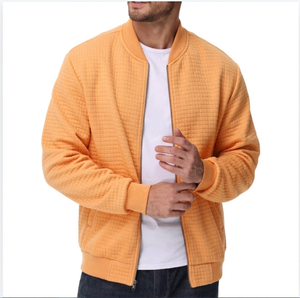 Long Sleeves Front Custom Winter <b>Warm</b> Zipper Closure <b>Men's</b> Bomber <b>Jacket</b> Plain Dyed Technics Stand Collar - Product Image 5