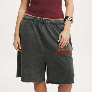 Shorts OEM ODM de color gris sólido con lavado ácido, 100% algodón, totalmente sublimados, impresos, antibacterianos, para unisex. - Product Image 1