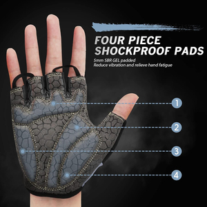 Guantes de Ciclismo de Verano Hechos a Medida, Unisex, Medios Dedos, Antideslizantes, para Ciclismo de Carretera, Levantamiento de Pesas y Entrenamientos en el Gimnasio - Product Image 3