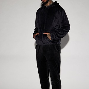 Sweat-shirt à capuche en velours brodé de haute qualité, unisexe, haut à capuche, écologique, vente en gros, couleurs personnalisées, hiver - Product Image 6