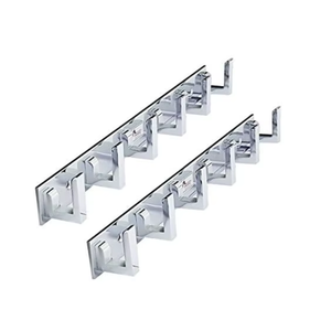 Crochet mural en aluminium robuste à 6 broches pour porte et mur |   Cintre antirouille pour vêtements, serviettes, manteaux et peignoirs |   Organisateur de salle de bain moderne pour la maison - Product Image 2