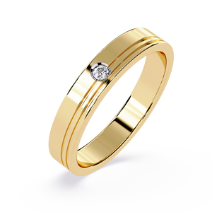 Anillo de Diamantes Solitario Contemporáneo, Joyería de Boda Clásica y Elegante con un Toque Minimalista - Product Image 3